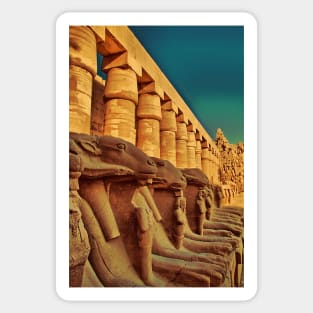 Egypt. Luxor. Karnak Temple. Ram-Headed Sphinxes. Sticker